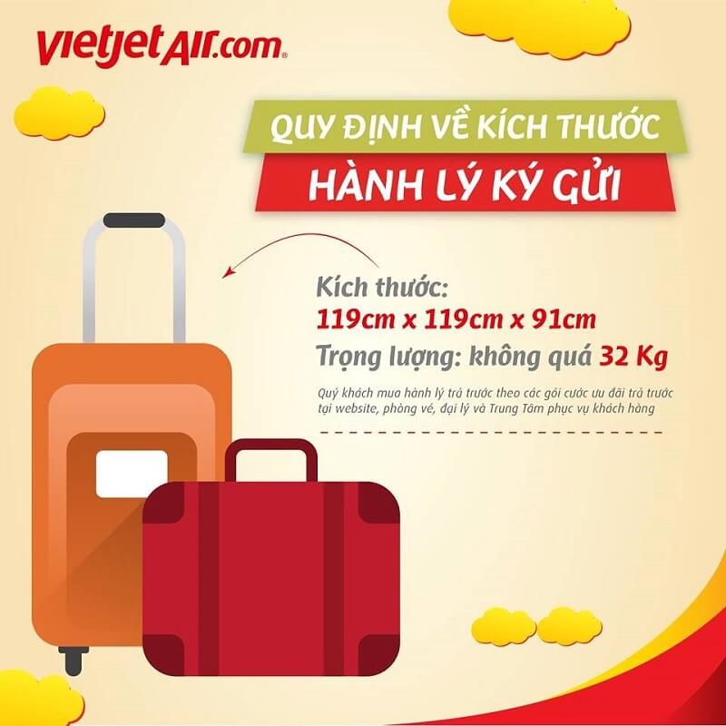 Quy định hành lý ký gửi Vietjet Air